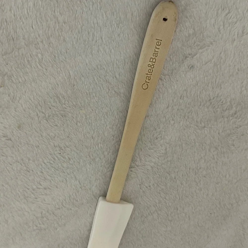 Bonny Serrated Icing Knife‎ Crate & Barrel Spatula Set Red White Vntg Excellent
